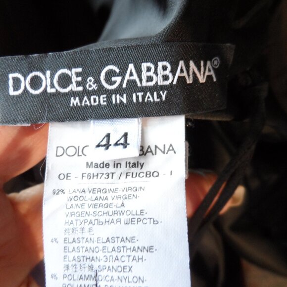 Dolce & Gabbana Virgin Wool Burgundy Sheath Dress w/Black Trim Size IT 44- US 8 - Picture 14 of 16